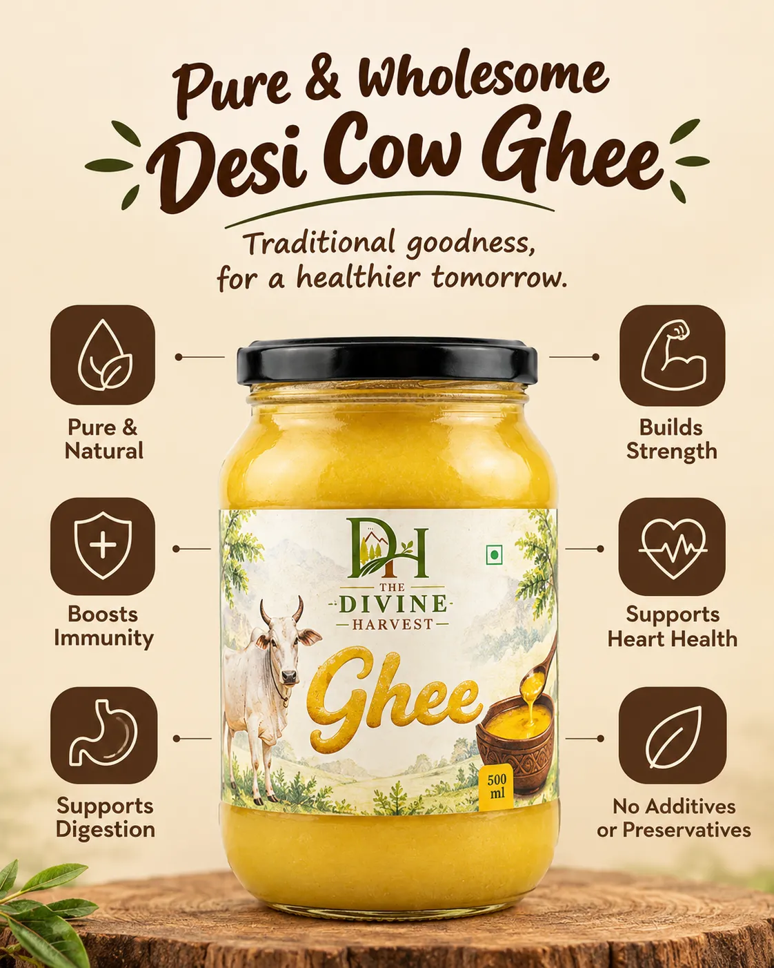 Cow Ghee (Pasu nei- 500g) - Image 4